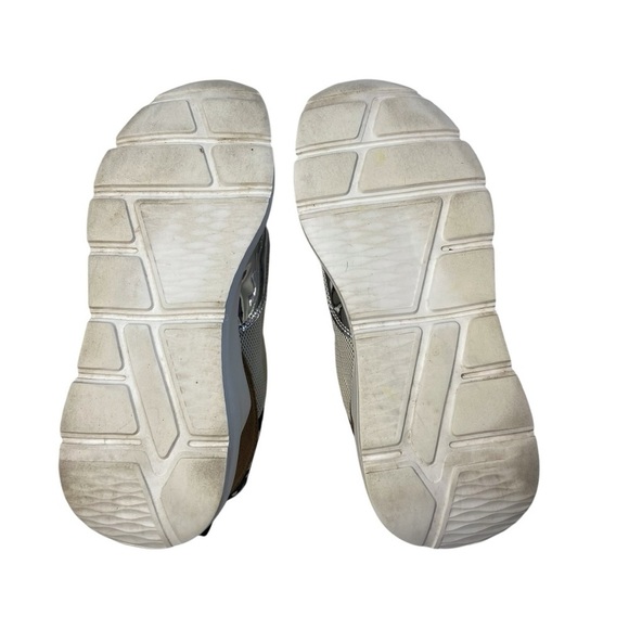 Women’s ALL BLACK Footwear brown suede, silver, and animal print sneaker - Picture 9 of 10